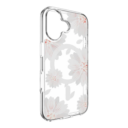 Case switcheasy skin iphone 16 style m pattern shockproof case for 2024 iphone 2 lenses White Flower color multicolor