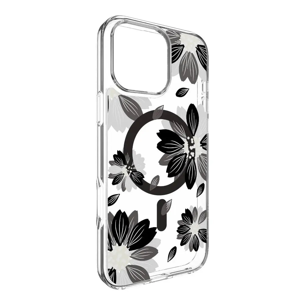 Estuche switcheasy skin iphone 16 pro style m pattern shockproof case for 2024 iphone 3 lenses Black Flower color multicolor DIGITALSHOP