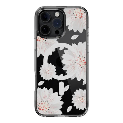 Estuche switcheasy skin iphone 16 pro style m pattern shockproof case for 2024 iphone 3 lenses White Flower color multicolor DIGITALSHOP