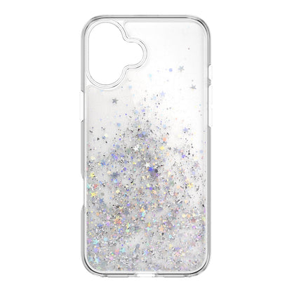 Case switcheasy skin iphone 16 plus starfield m 3d glitter shockproof case for 2024 iphone 2 lenses large color transparent