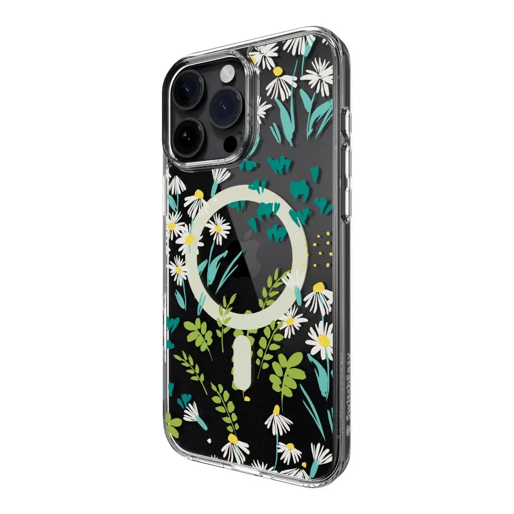 Estuche switcheasy skin iphone 16 pro style m pattern shockproof case for 2024 iphone 3 lenses daisy color multicolor DIGITALSHOP