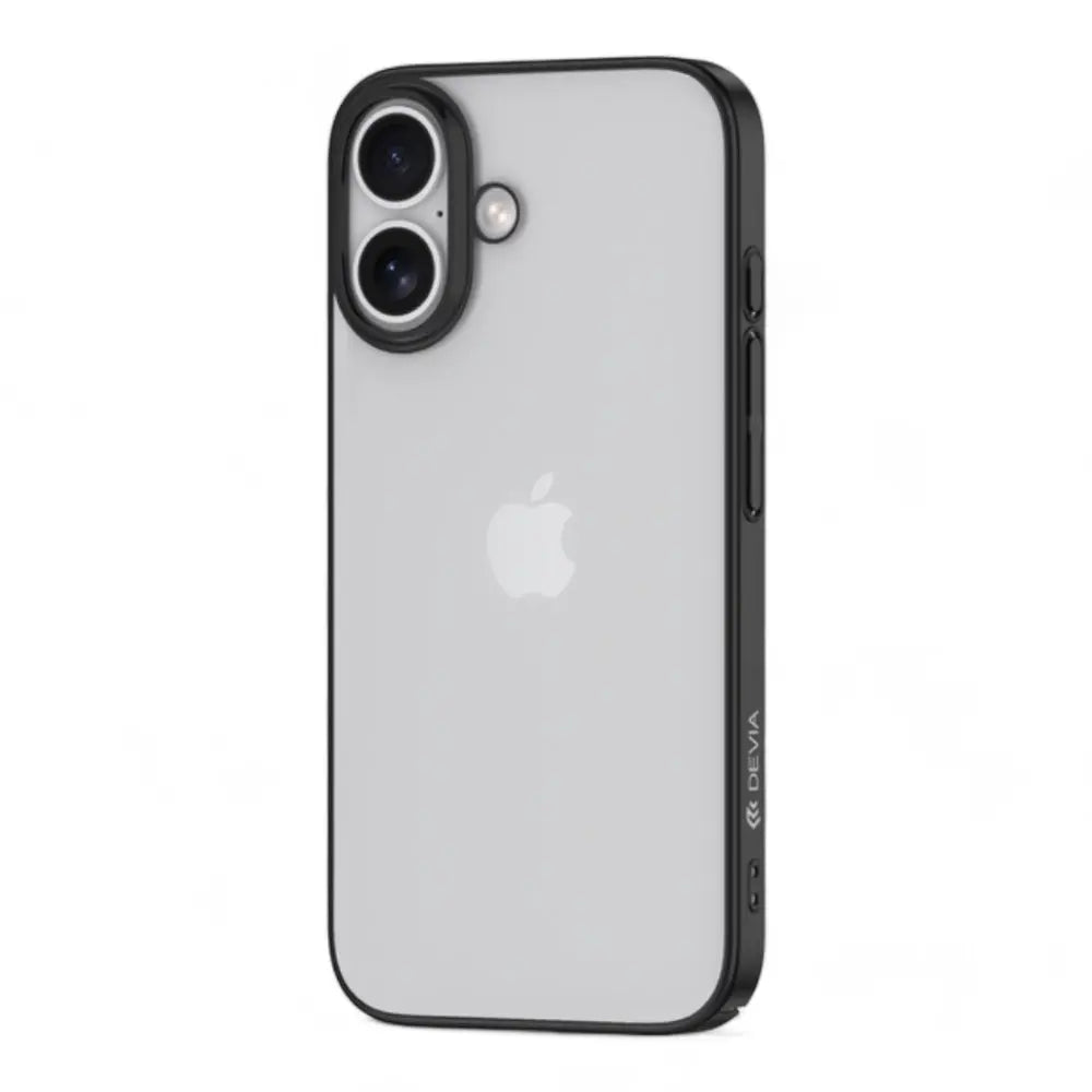 Estuche devia skin iphone 16 glimmer series case(pc) color negro DIGITALSHOP