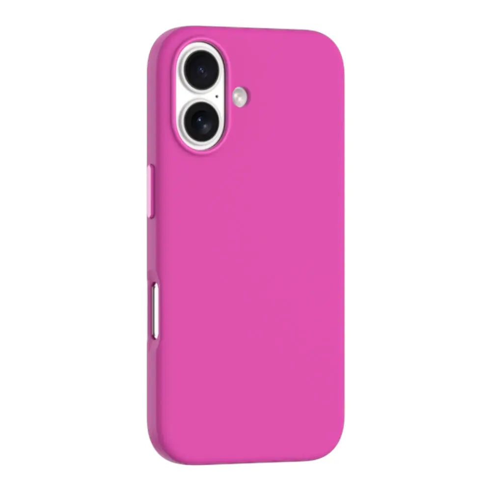 Estuche devia skin iphone 16 plus nature series silicone magnetic case color rosado suave DIGITALSHOP