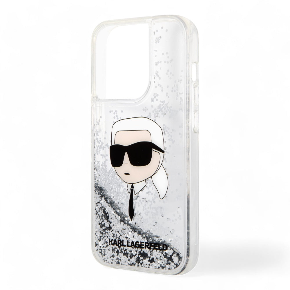 Karl Lagerfeld Hc Liq Case. Glitter Nft K.Head Silver Iphone 15 Pro Max Color Gray