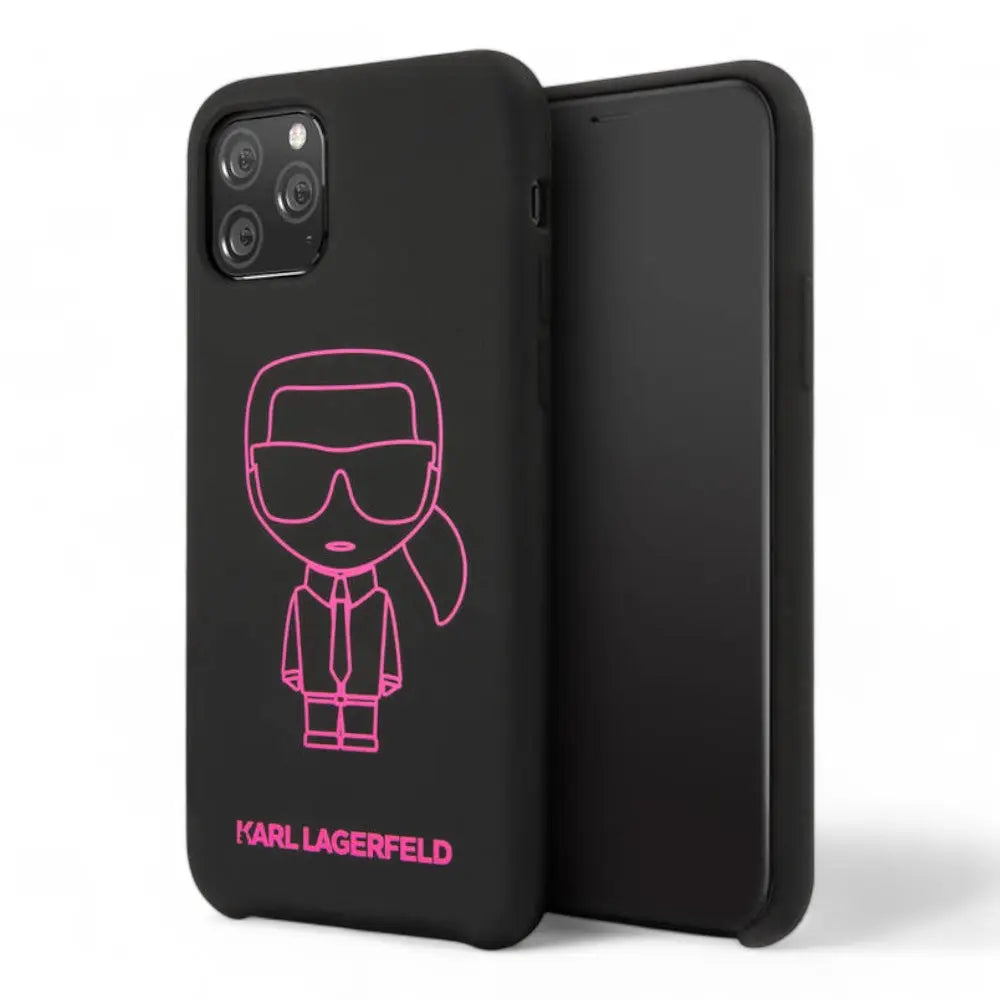 Estuche Karl Lagerfeld Silicone Ikonik Pink Outline Black Iphone 11 Color Negro DIGITALSHOP