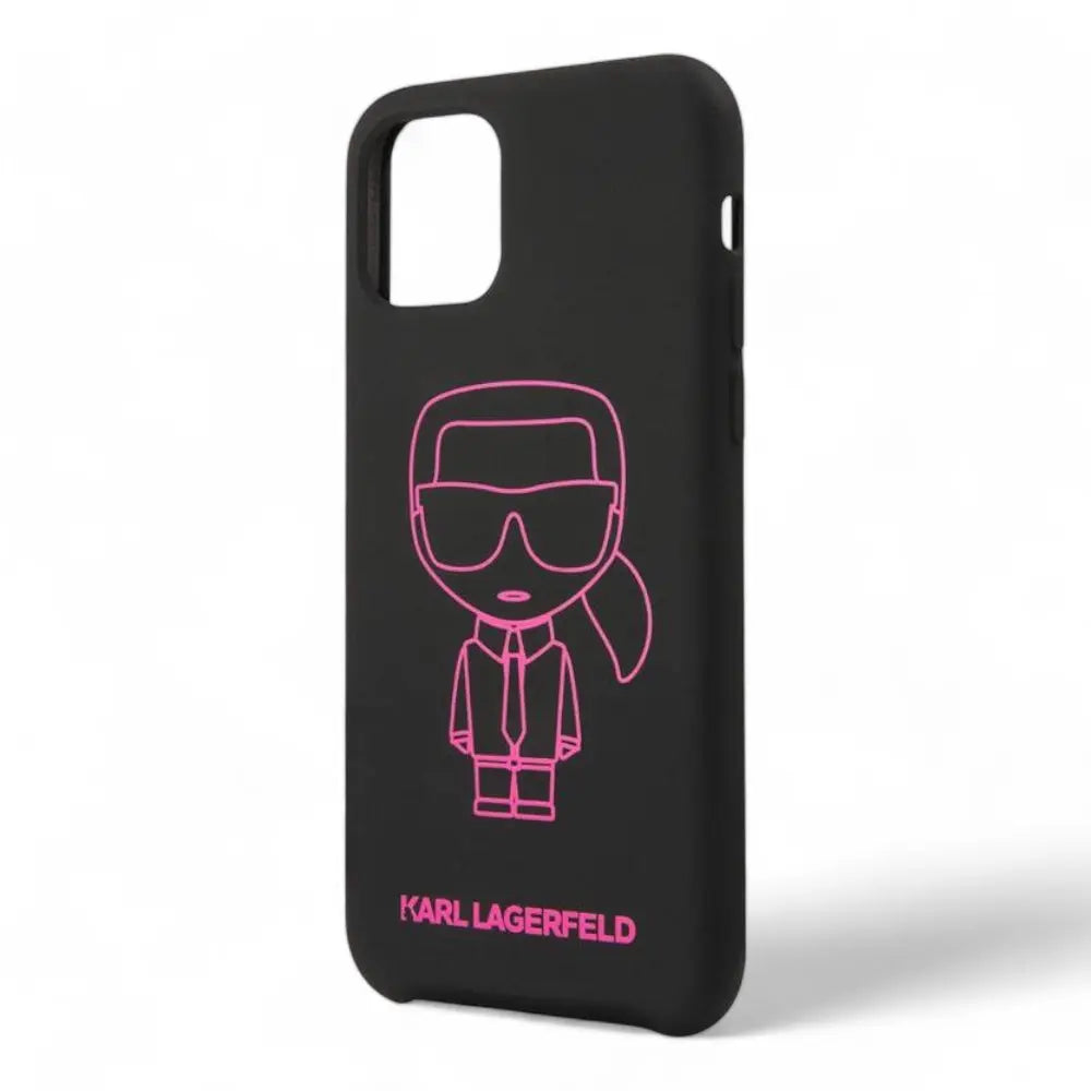 Estuche Karl Lagerfeld Silicone Ikonik Pink Outline Black Iphone 11 Color Negro DIGITALSHOP