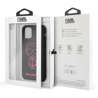 Estuche Karl Lagerfeld Silicone Ikonik Pink Outline Black Iphone 11 Color Negro DIGITALSHOP