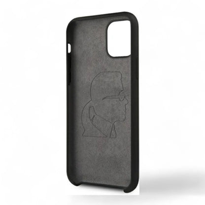 Estuche karl lagerfeld silicone yellow outline black iphone 11 color negro