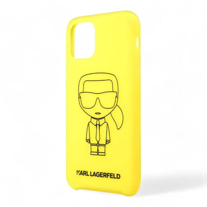 Estuche Karl Lagerfeld Silicone Ikonik Black Outline Yellow Iphone 11 Color Amarillo DIGITALSHOP