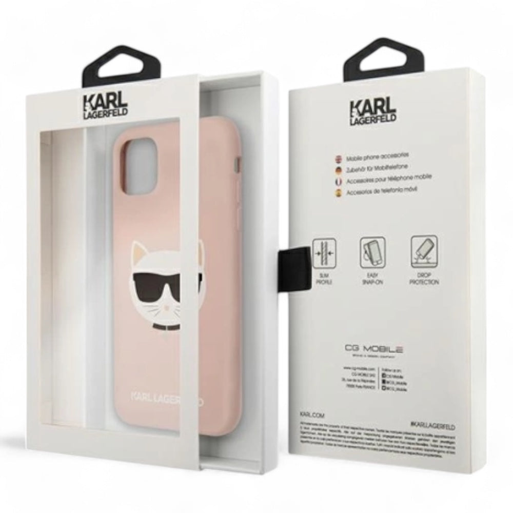 Karl Lagerfeld Hc Silicone Choupette Head Pink Case Iphone 11 Pink Color
