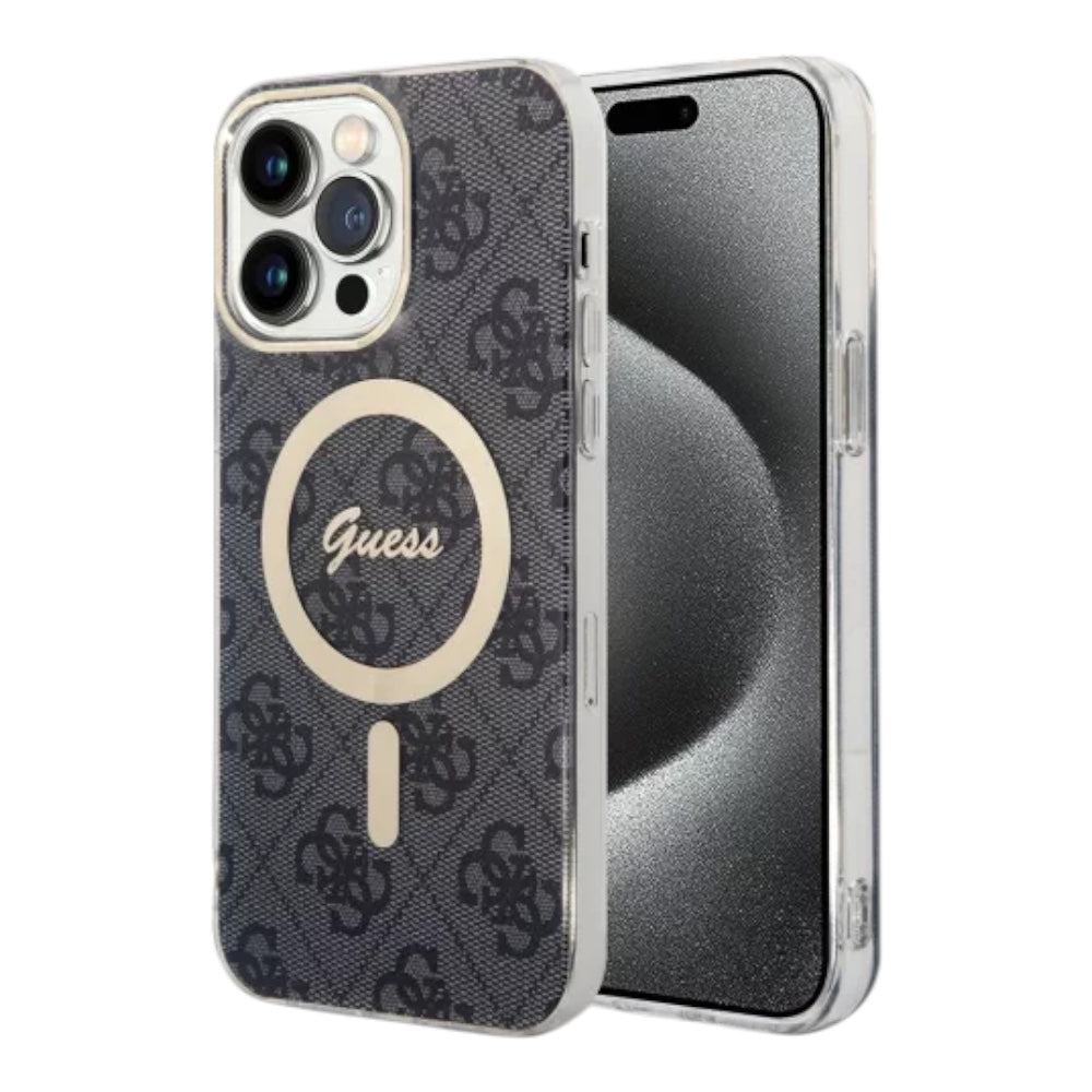 Guess Hc Magsafe Iml 4G Black Iphone 15 Pro Max Case Black Color