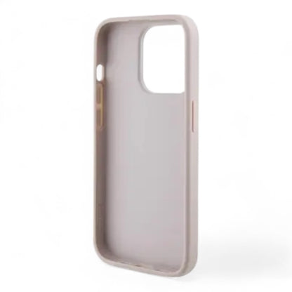 Estuche guess hc 4g double card triange pink iphone 15 pro max color rosado