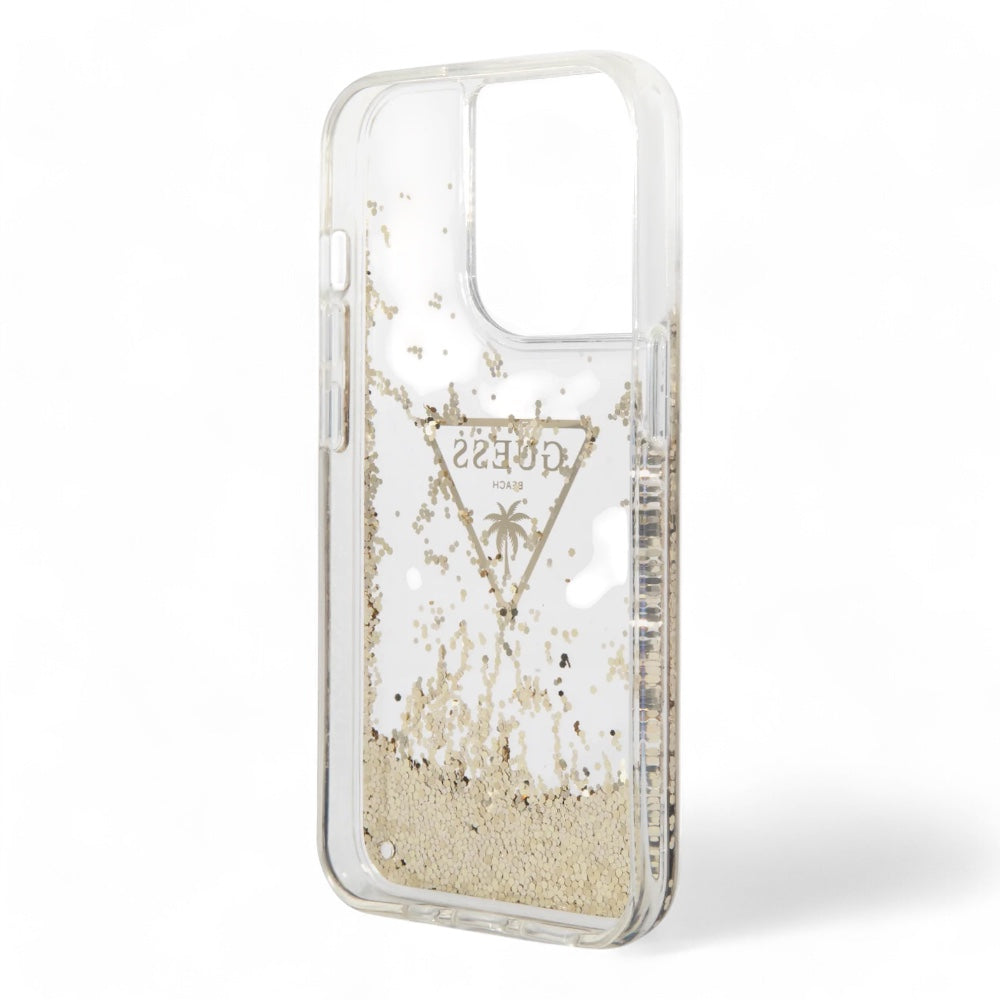 Guess Hc Liq Case. Glitter Triangle Transparent Iphone 15 Pro Max Color Transparent