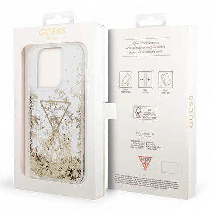 Guess Hc Liq Case. Glitter Triangle Transparent Iphone 15 Pro Max Color Transparent