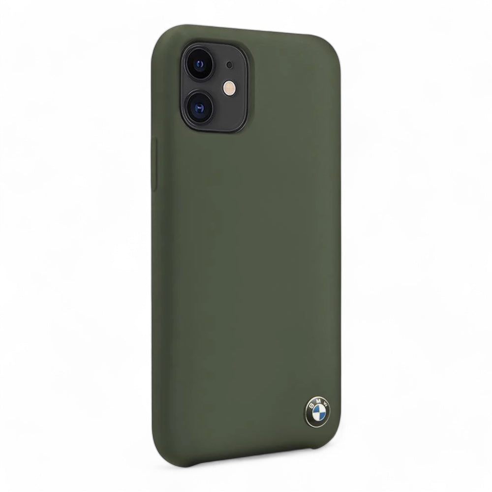 Bmw Silicone Hard Case Metal Logo Case - Midnight Green Iphone 11 Green Color