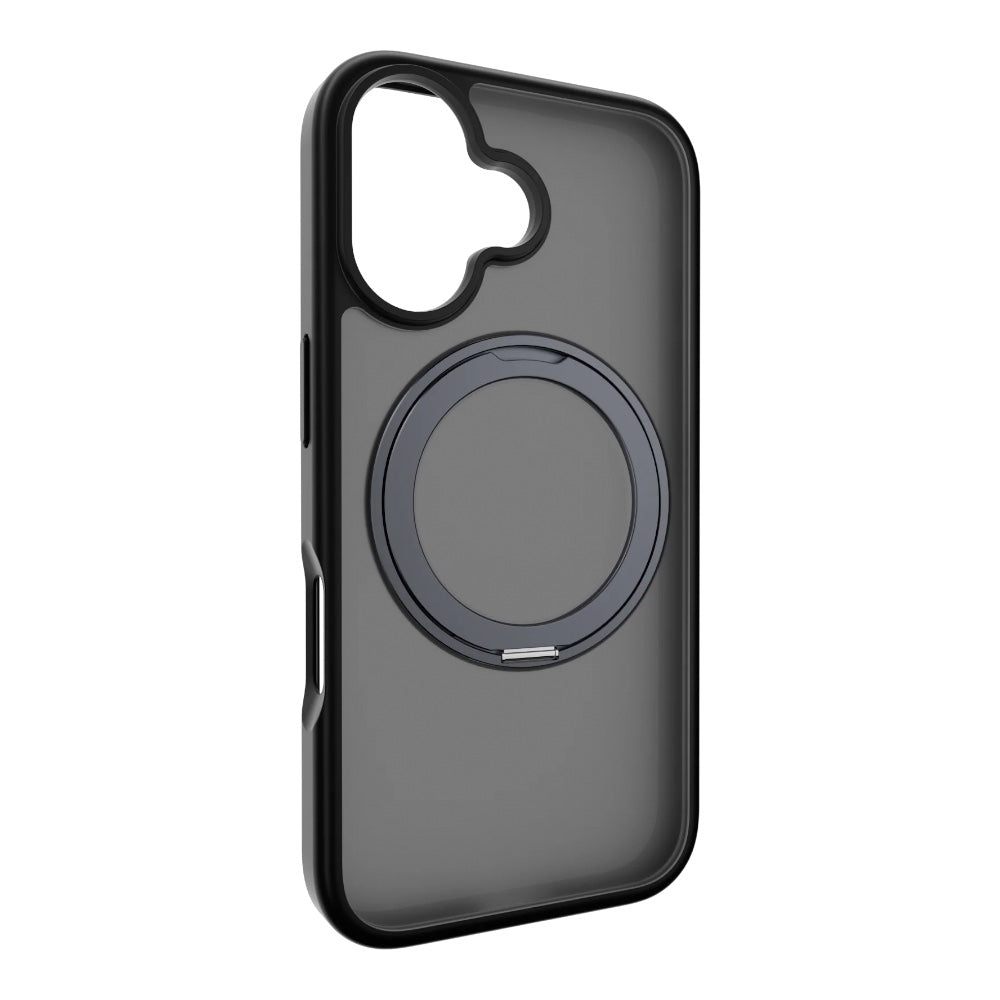 Case mageasy skin iphone 16 plus magstand 360 m rotating ring protective case for 2024 iphone 2 lenses large color black
