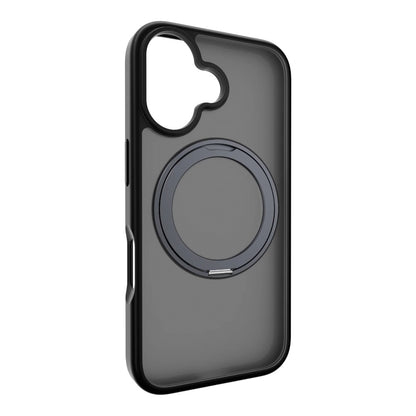 Case mageasy skin iphone 16 plus magstand 360 m rotating ring protective case for 2024 iphone 2 lenses large color black