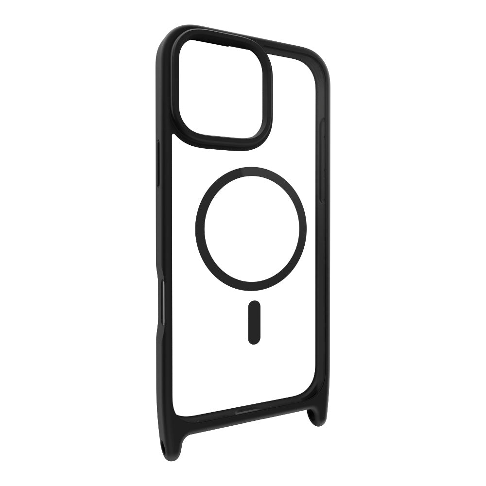 Case mageasy skin iphone 16 pro roam m shockproof protective case with lanyard for 2024 iphone 3 lenses color black
