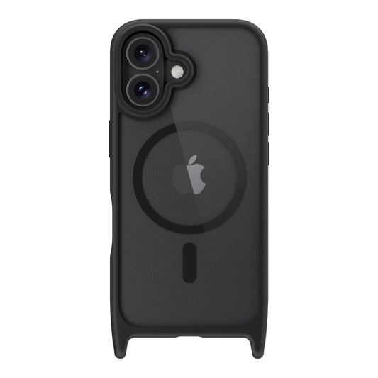 Case mageasy skin iphone 16 roam m shockproof protective case with lanyard for 2024 iphone 16 color black