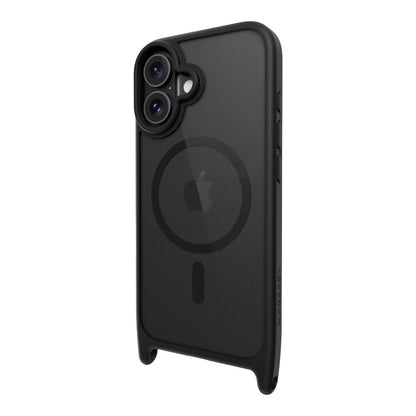 Case mageasy skin iphone 16 roam m shockproof protective case with lanyard for 2024 iphone 16 color black