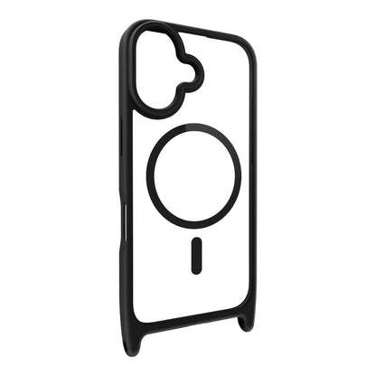 Case mageasy skin iphone 16 roam m shockproof protective case with lanyard for 2024 iphone 16 color black