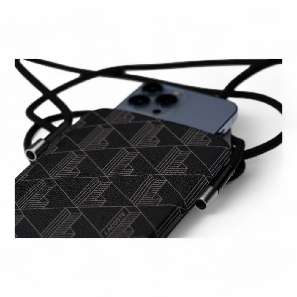 Estuche lacoste skin bolsa universal  color negro