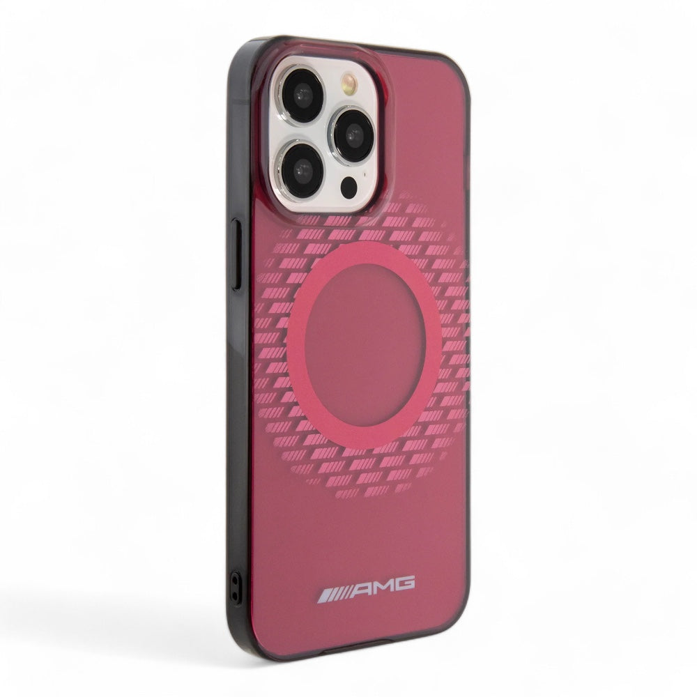 Amg Transparent Magsafe Case Rhombuses Iphone 15 Pro Max Red Color