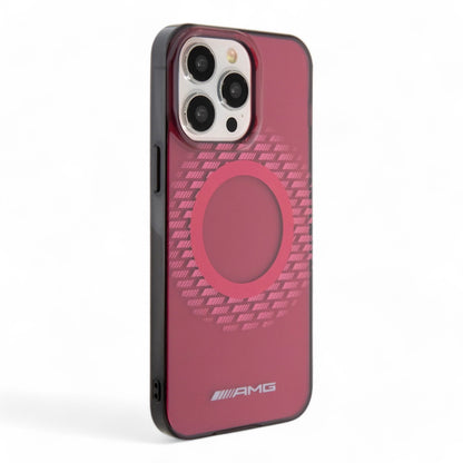 Amg Transparent Magsafe Case Rhombuses Iphone 15 Pro Max Red Color