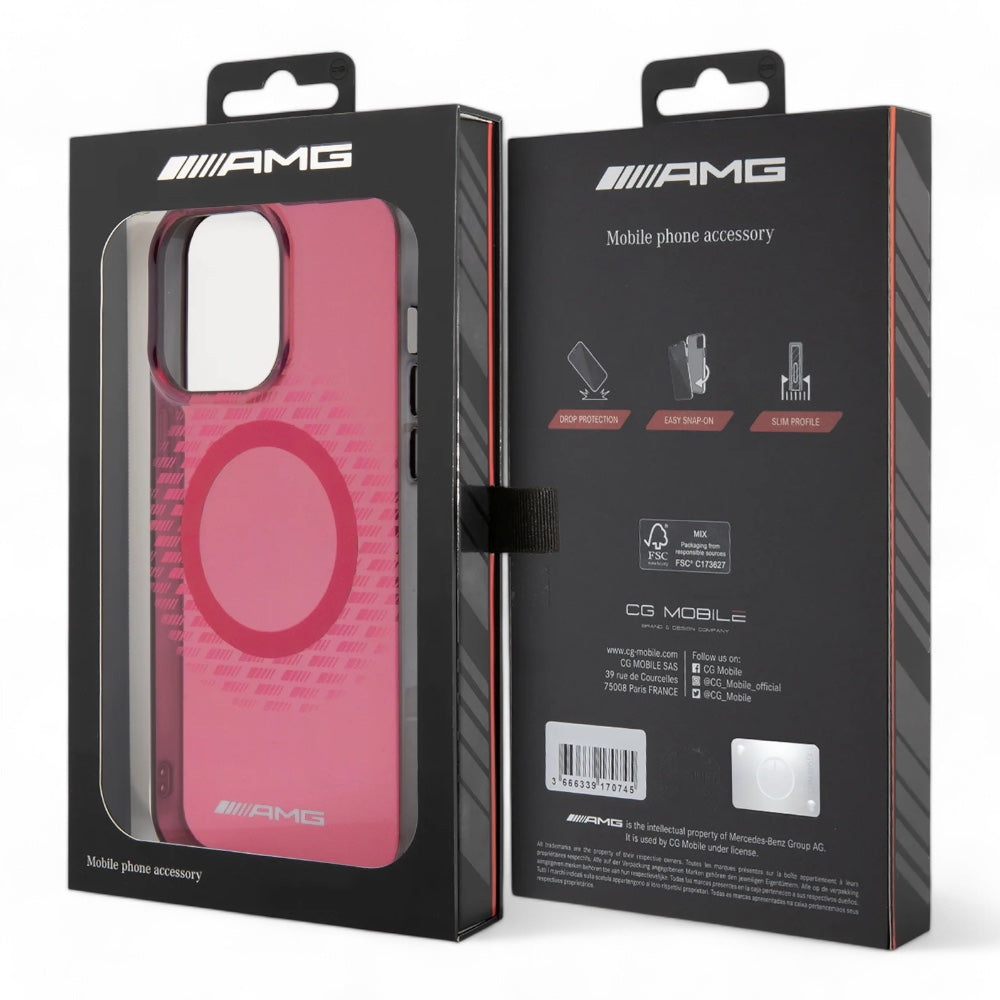 Amg Transparent Magsafe Case Rhombuses Iphone 15 Pro Max Red Color