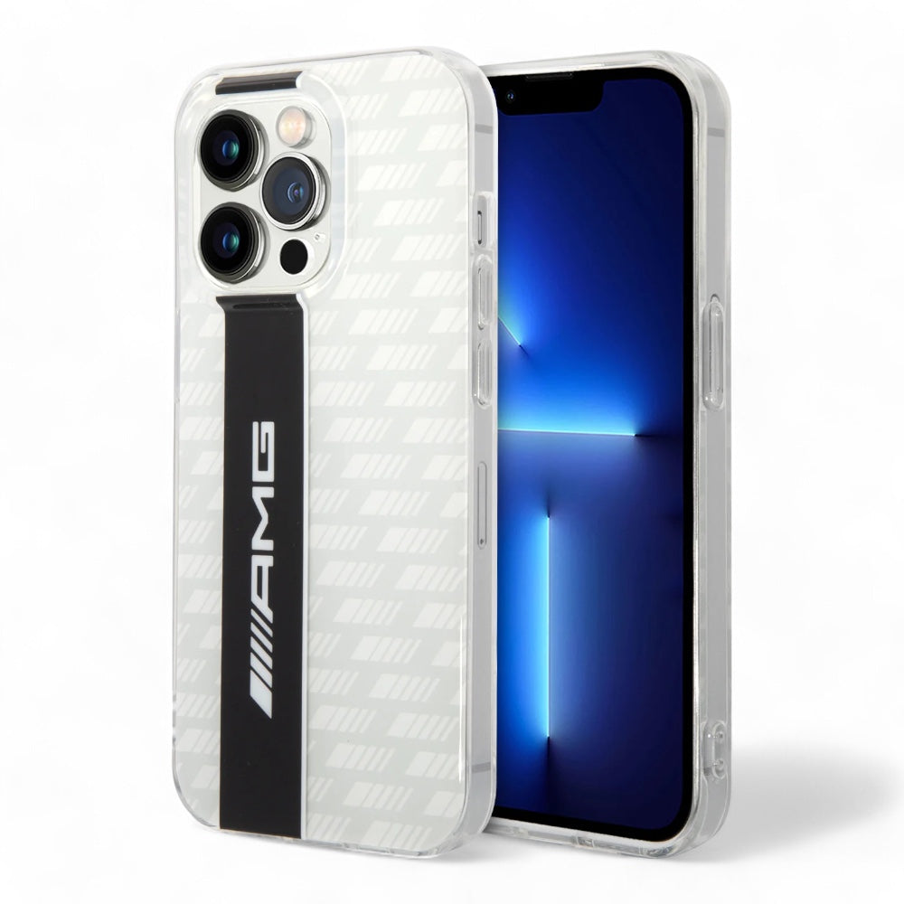 Amg Amg Hc Transp Double Layer Carbon Pattern Ii iPhone 14 Pro Max Case White