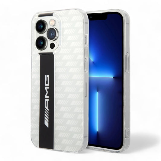 Amg Amg Hc Transp Double Layer Carbon Pattern Ii iPhone 14 Pro Max Case White