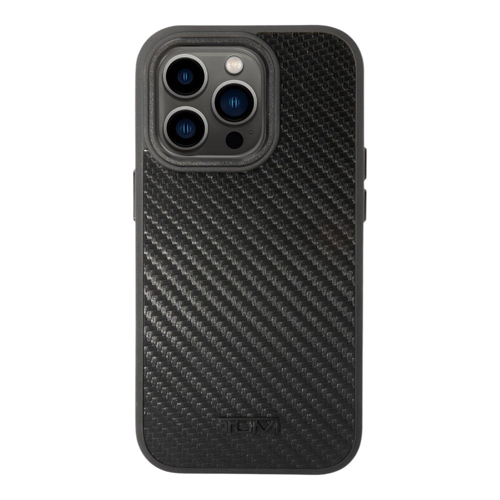 Estuche Tumi Hc Aluminum Carbon Pattern Black Iphone 14 Pro Max Color Negro DIGITALSHOP