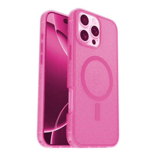 Otterbox symmetry con magsafe iphone 16 pro max color glitter rosado