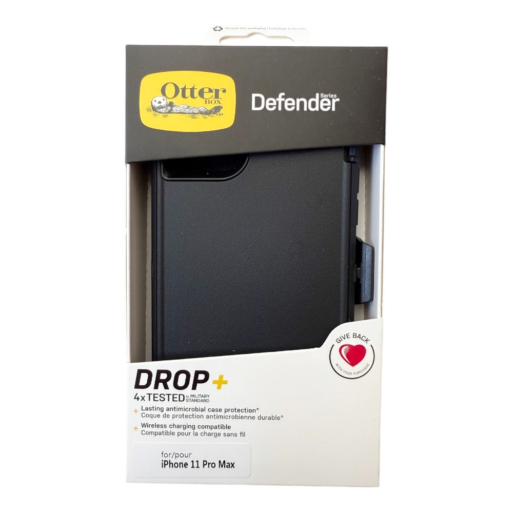Estuche otterbox defender con clip  color  negro modelo  iphone 11 pro max