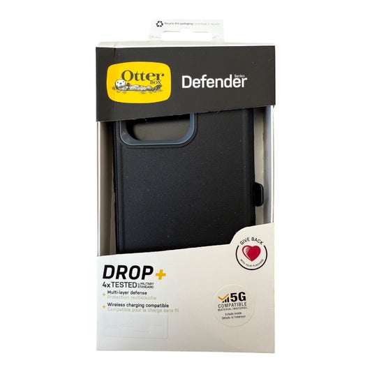 Estuche otterbox defender con clip  color  negro / gris modelo  iphone 15