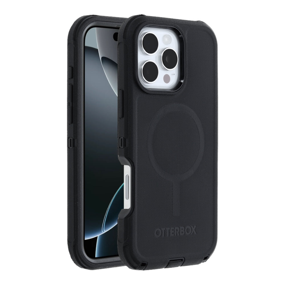 Estuche otterbox defender con magsafe y clip color negro modelo iphone 16 pro