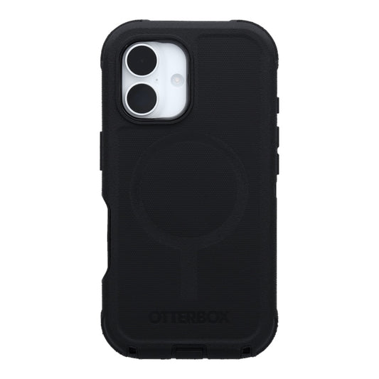 Estuche otterbox defender con magsafe y clip color negro modelo iphone 16