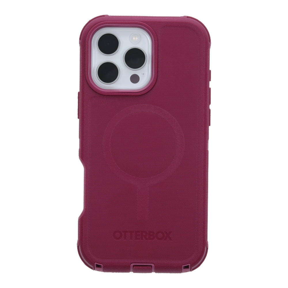 Estuche otterbox defender con magsafe y clip color corinto modelo iphone 15 pro max