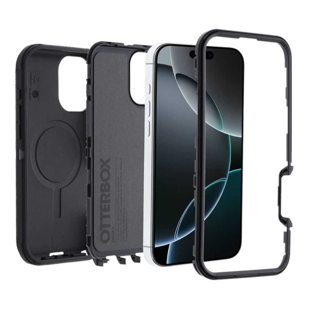 Estuche otterbox defender con magsafe y clip color corinto modelo iphone 14 pro max