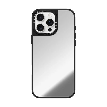 Case Casetify Mirror Marco Negro iPhone 15 Pro Max Gris
