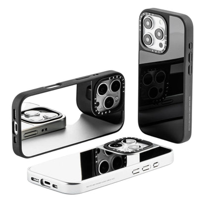 Case Casetify Mirror Marco Negro iPhone 16 Pro Gris