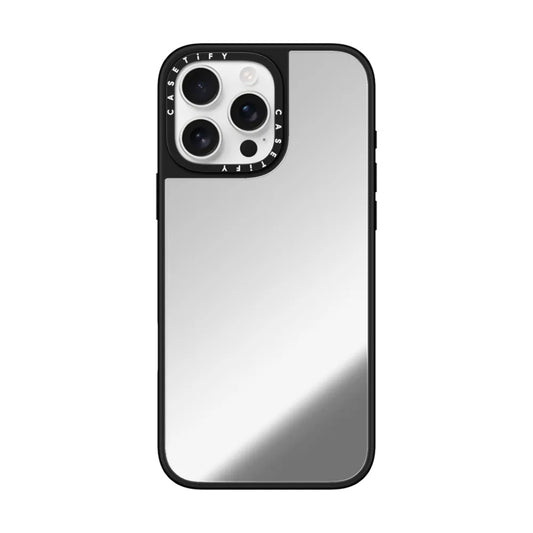 Case Casetify Mirror Marco Negro iPhone 16 Pro Max Gris