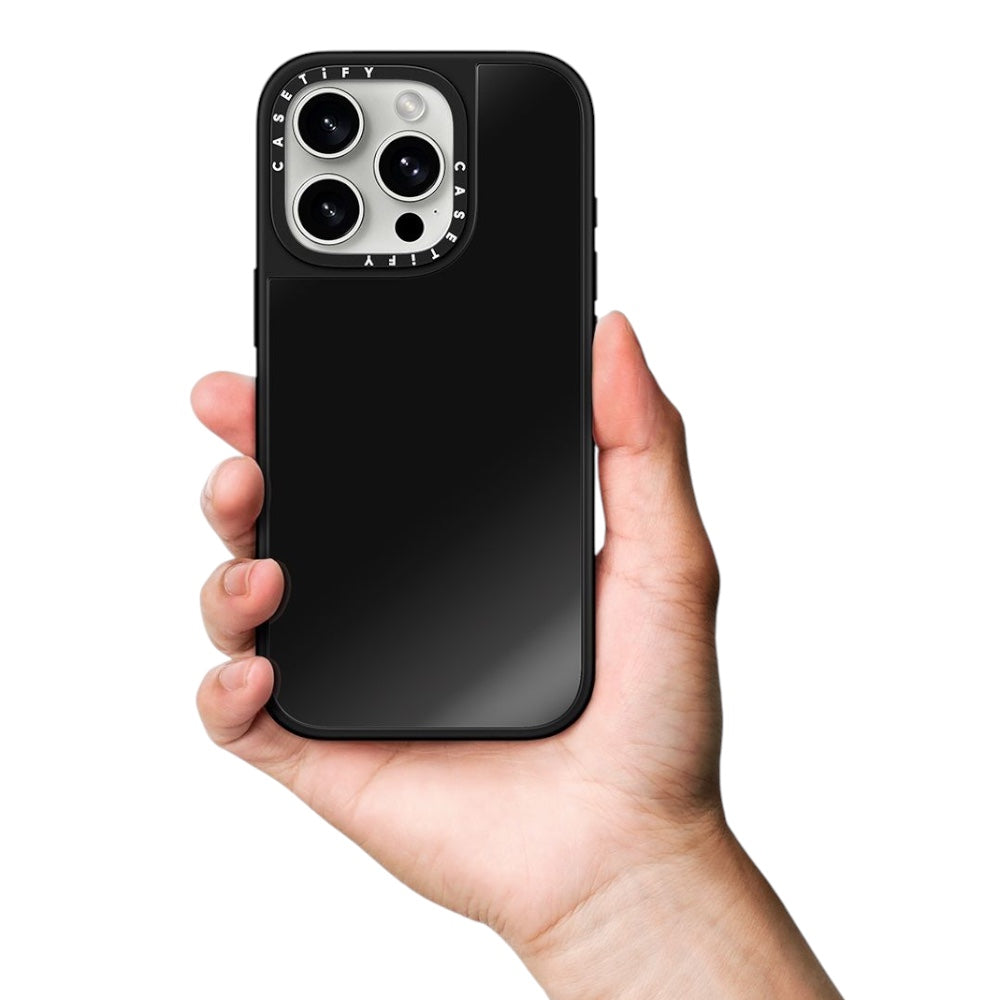Casetify mirror marco negro iphone 15 plus color negro
