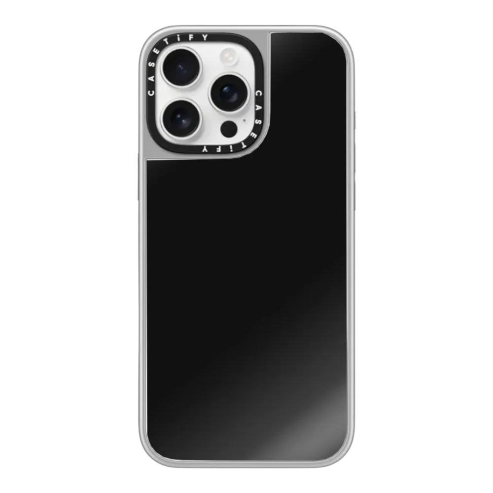 Case Casetify Mirror marco Blanco iPhone 15 Pro Max Negro