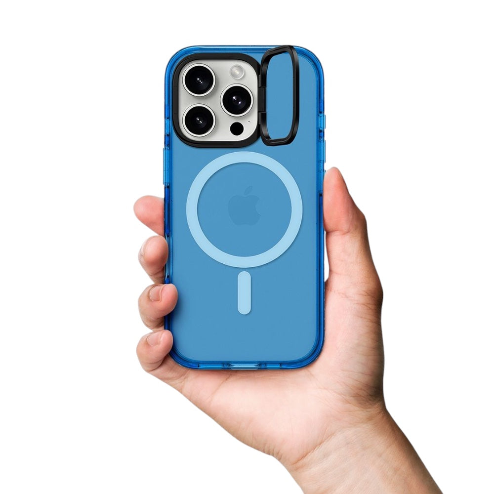 Casetify ring stand con magsafe iphone 15 pro max color azul
