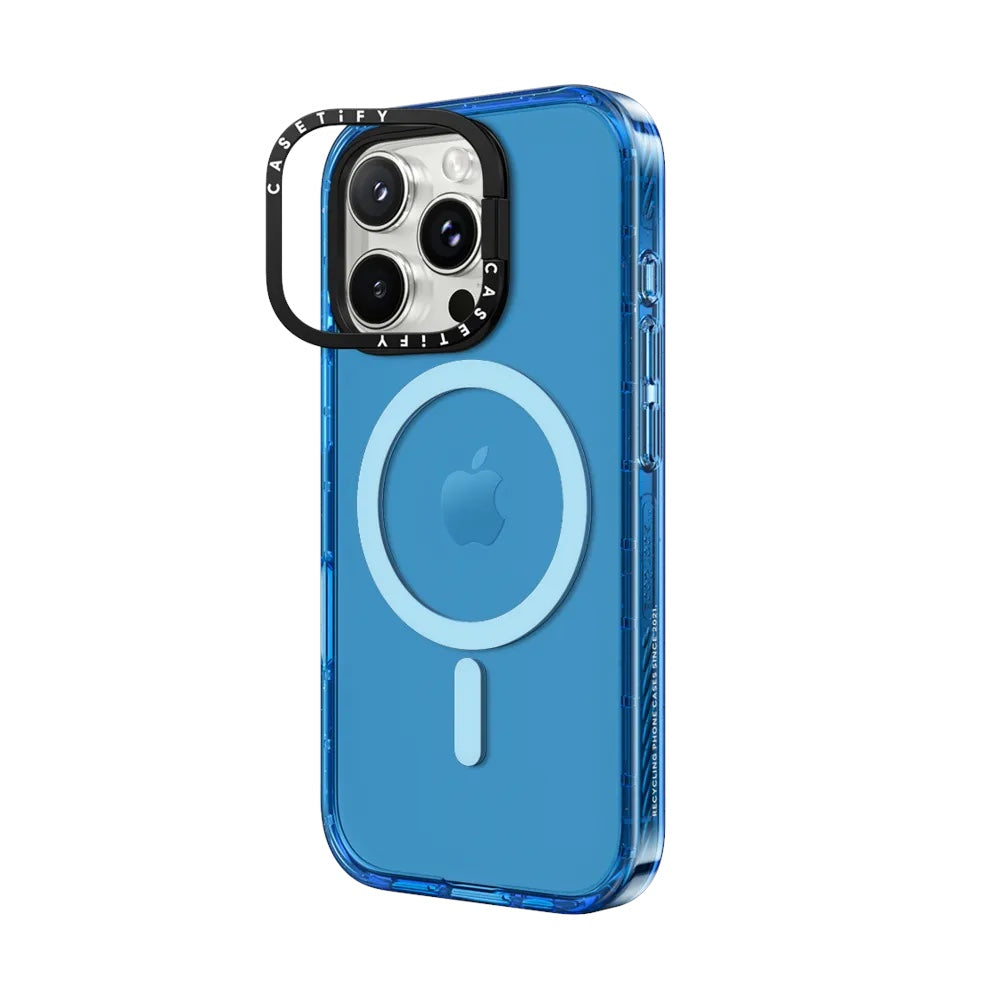 Casetify ring stand con magsafe iphone 16 pro max color azul