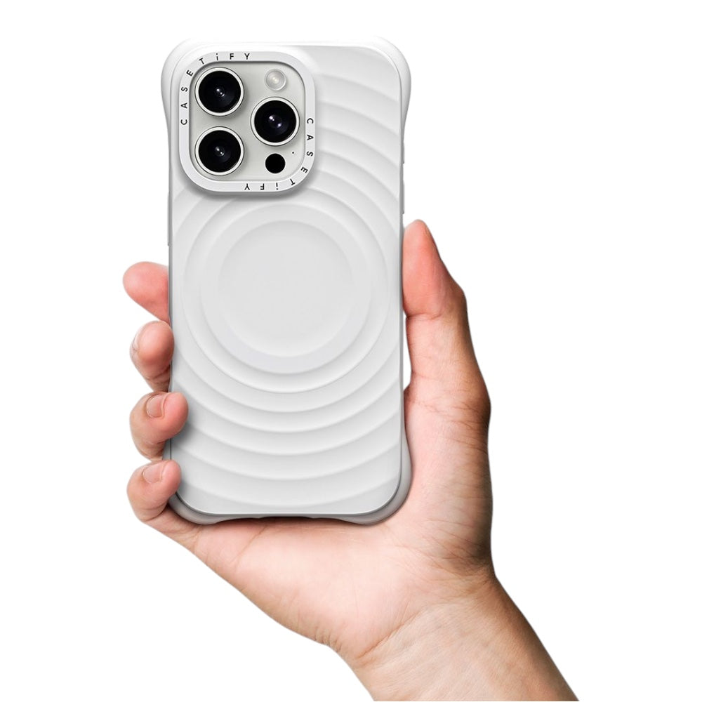 Case Casetify Ripple iPhone 15 Pro Max Blanco