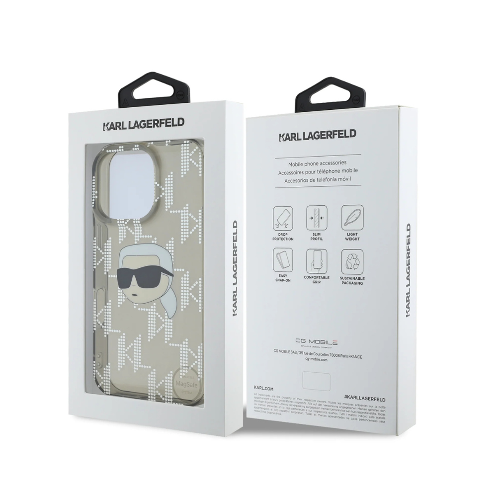 Karl Lagerfeld hc iml k. head monogram electroplated black  iphone 16 pro max