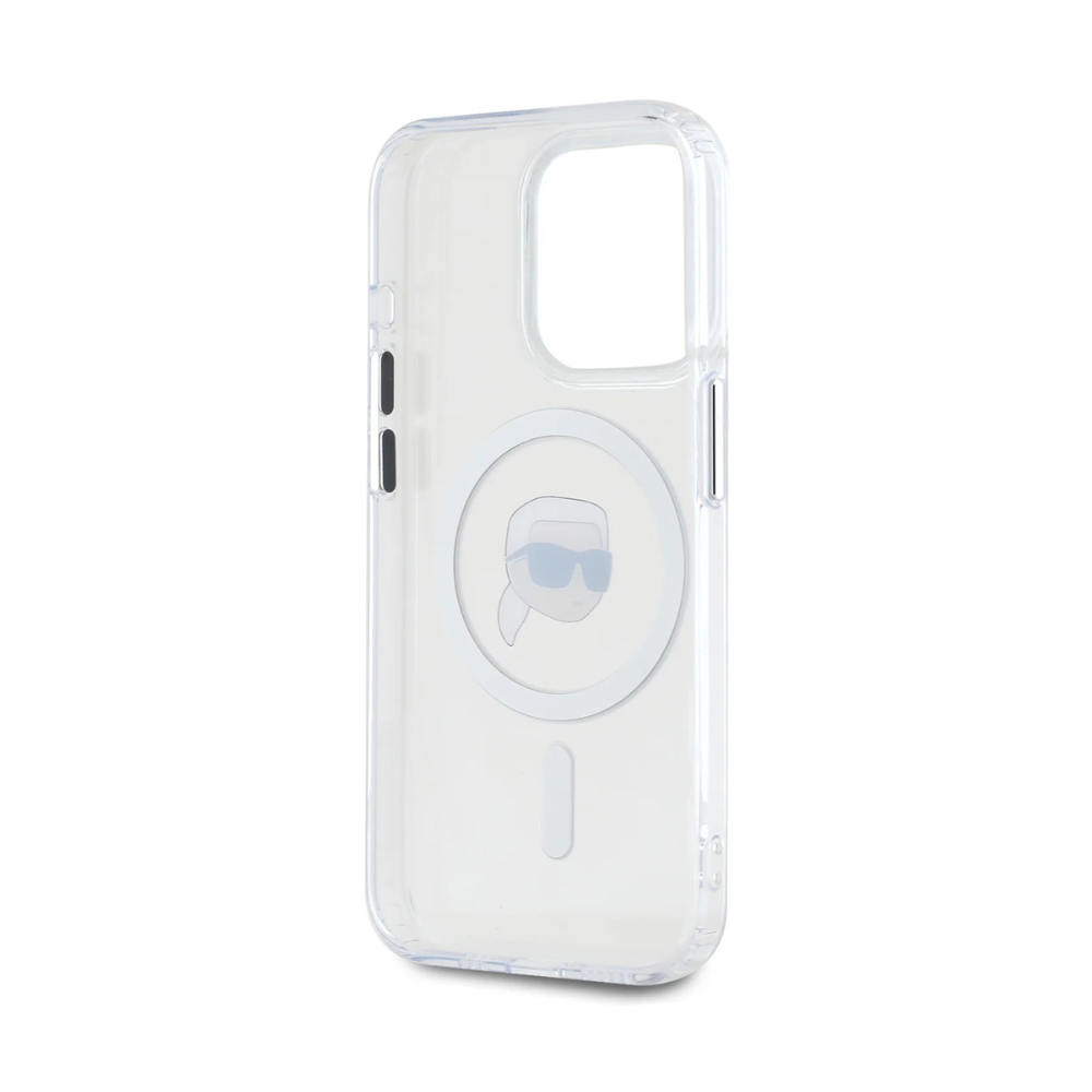 Karl Lagerfeld hc magsafe iml metal k. head white  iphone 16 pro
