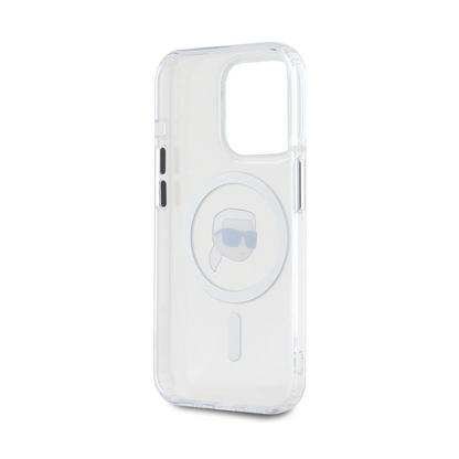 Karl Lagerfeld hc magsafe iml metal k. head white  iphone 16 pro